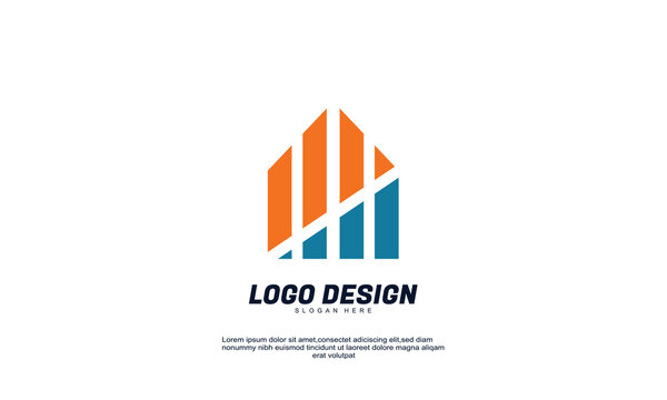 stock abstract creative inspiration logo for finance business design vector