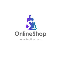 Letter S bag logo for online shop