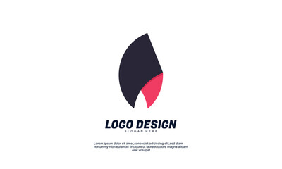 stock abstract creative company idea brandtity logo colorful with flat design