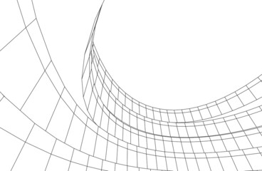 abstract architecture geometric shape 3d background