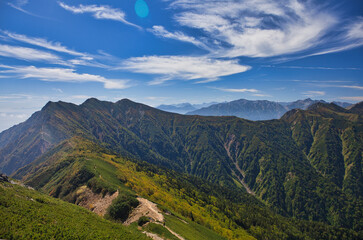 Mt.Kashimayari trekking in early autumn, 初秋の鹿島槍ヶ岳登山