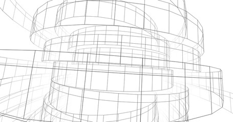 modern architecture design 3d rendering 