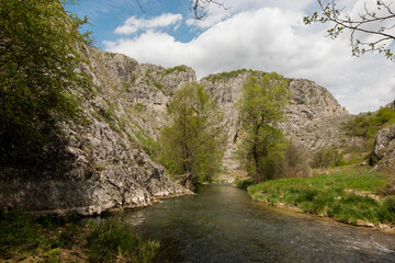 Fototapeta na wymiar Nisevac natural gorge in Serbia