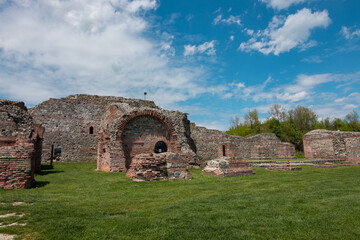 Fototapeta na wymiar Archeological ruins of ancient roman city of Gamzigrad in Serbia