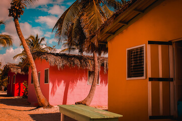 Obraz na płótnie Canvas beach house, Catalina island, caribbean