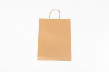 Craft bags on white background. Mock-up.