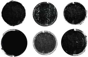 Grunge post Stamps Collection, Circles. Banners, Insignias , Logos, Icons, Labels and Badges Set . vector distress textures.blank shapes.