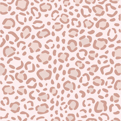 Abstract detailed illustration of pastel pink animal leopard print - 446776110