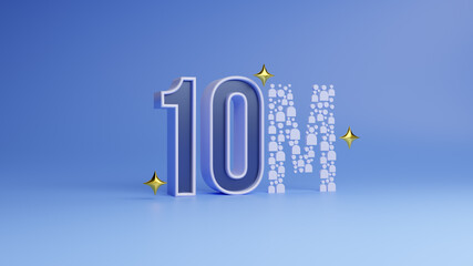 Celebrate to 10m Followers for social media