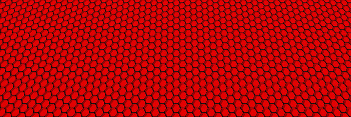 Abstract background illustration of red 3D hexagons