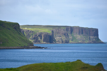 View of coastal cliffs from Brother’s Point on Skye, Inner Hebrides, Scotland