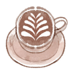 ラテアートのイラスト