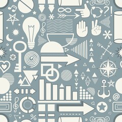 Seamless abstract vector geometric pattern