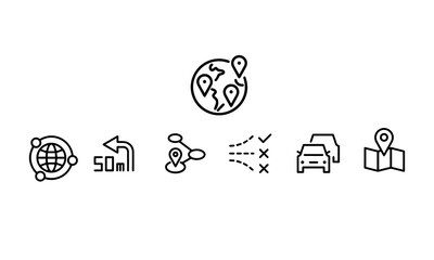 Navigation icons vector design