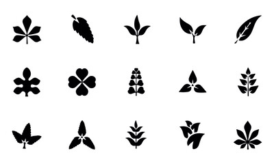 Leaf icon set vector design 