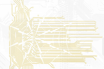 Conceptual background for your text. Information technologt motherboard silhouette pattern with spider web.