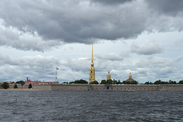 St. Petersburg, Russia- July , 2013: View of the Neva River.