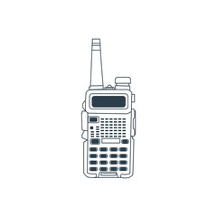 Walkie Talkies thin line icon stock illustration. Handheld amateur ham radios thin line icon.