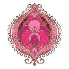 Gold embroidery with arabesques