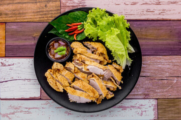 Fried pork with fish sauce
