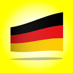 German flag for Germany. Vector illustration