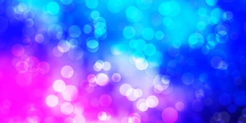 Light Pink, Blue vector backdrop with dots.