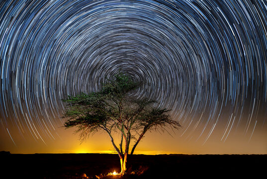 Star trails at Ada Canyon