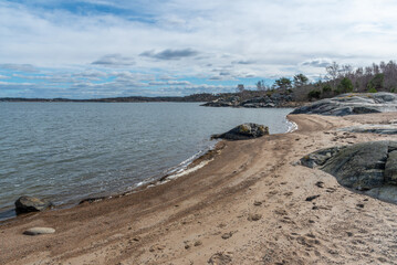 Fototapeta na wymiar Beach in Lilleby in Gothenburg