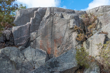 Bronze Age rock paintings in Tumlehed in Sweden