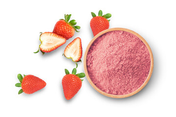 strawberry and powder
