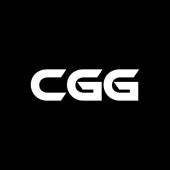 CGG letter logo design with black background in illustrator, vector logo modern alphabet font overlap style. calligraphy designs for logo, Poster, Invitation, etc.