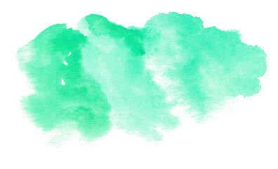 Green abstract hand drawn watercolor background for text or logo. Watercolor clipart