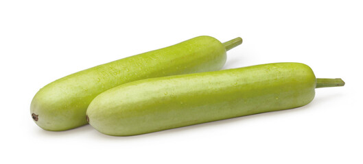 Lagenaria siceraria, Fresh butternut squash isolated on a white background