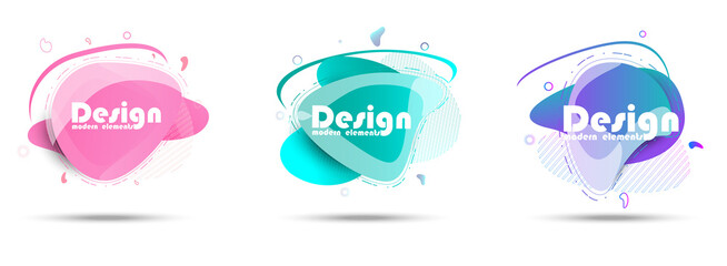 Set of abstract modern graphic elements. © suriya