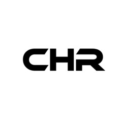 CHR letter logo design with white background in illustrator, vector logo modern alphabet font overlap style. calligraphy designs for logo, Poster, Invitation, etc.