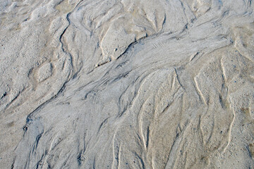 texture of wet sand on the beach