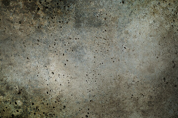 Gray concrete wall consisting of cement, stone and sand. Texture of old gray concrete wall for background