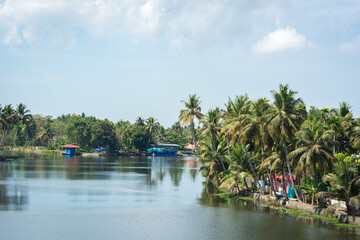 Fototapeta na wymiar Kuttanadu is one of the most attractive tourist destination in Kerala