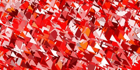 Light red, yellow vector texture with random triangles.