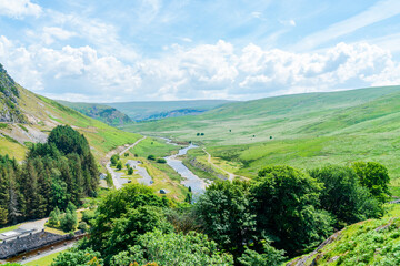 Fototapeta na wymiar Welsh countryside in Elan Valley