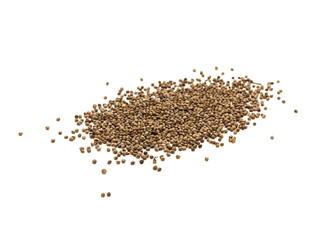 Group of Korean Perilla Shiso or sesame leaves seeds isolated on white background