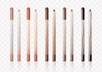 Eyebrow pencil color swatch