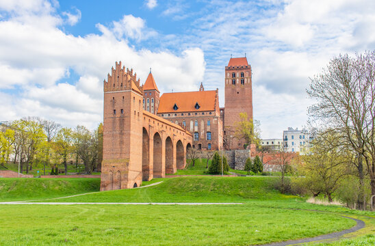 Kwidzyn, Poland - built in 1233 and a fine example of Teutonic Knights' castles architecture, the Kwidzyn Castle is famous for its red brick and unusual shape