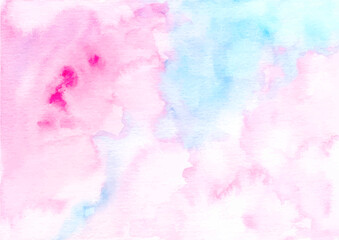 Fototapeta na wymiar Pink blue abstract texture background with watercolor
