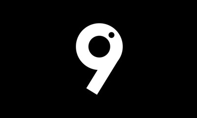9 Circle Number Unique Modern Logo - obrazy, fototapety, plakaty
