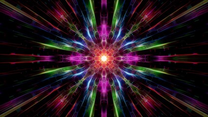 Colorful Fractal Glare Energy Background