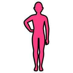 Fiberglass Faceless female Mannequins color Vector Icon Design, Retail Shop Equipment Symbol, Supermarket fixtures Sign, Grocery Store Supplies Stock illustration, Girl or Woman Dummy Concept, 