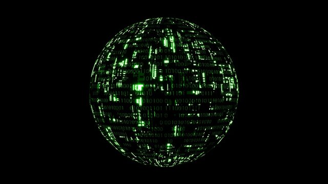 Glowing Sphere Matrix Background