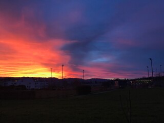 Sunset in Meilen nr Zurich Switzerland