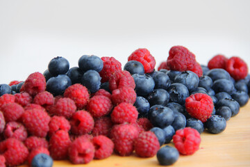 raspberry and blueberry